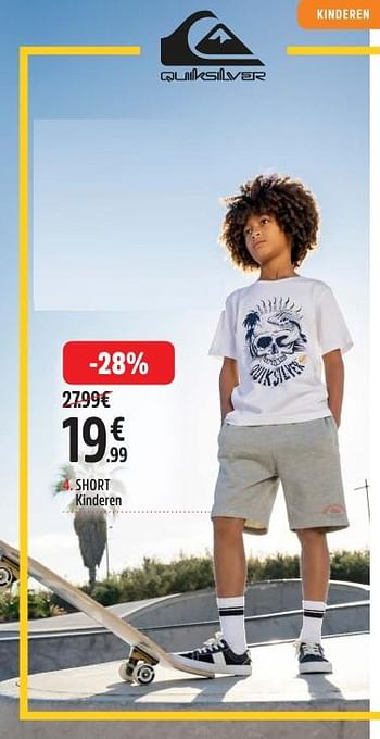 Promoties Short kinderen - Quiksilver - Geldig van 29/04/2024 tot 12/05/2024 bij Intersport