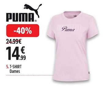 Promotions T shirt dames - Puma - Valide de 29/04/2024 à 12/05/2024 chez Intersport