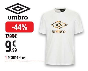 Promotions T shirt heren - Umbro - Valide de 29/04/2024 à 12/05/2024 chez Intersport