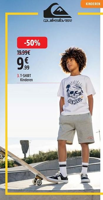 Promotions T shirt kinderen - Quiksilver - Valide de 29/04/2024 à 12/05/2024 chez Intersport