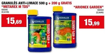 Promotions Granulés anti-limace metarex m tds - Edialux - Valide de 24/04/2024 à 05/05/2024 chez Hubo