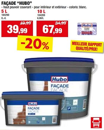 Promotions Façade hubo - Produit maison - Hubo  - Valide de 24/04/2024 à 05/05/2024 chez Hubo