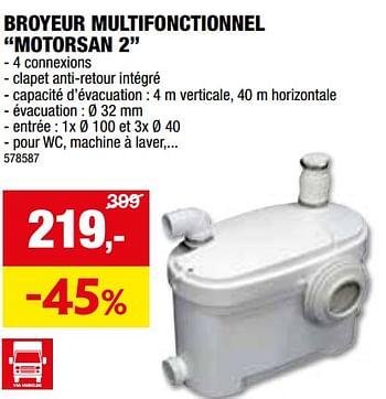 Promoties Broyeur multifonctionnel motorsan 2 - Motorsan - Geldig van 24/04/2024 tot 05/05/2024 bij Hubo