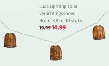 Promoties Luca lighting solar verlichtingssnoer - Huismerk - Intratuin - Geldig van 06/05/2024 tot 19/05/2024 bij Intratuin