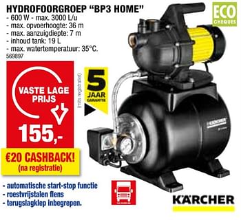 Promoties Kärcher hydrofoorgroep bp3 home - Kärcher - Geldig van 24/04/2024 tot 05/05/2024 bij Hubo