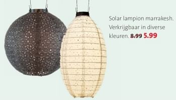 Promotions Solar lampion marrakesh - Produit maison - Intratuin - Valide de 06/05/2024 à 19/05/2024 chez Intratuin