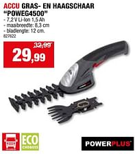 Powerplus accu gras- en haagschaar poweg4500-Powerplus