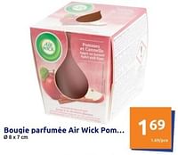 Promotions Bougie parfumée air wick pom - Airwick - Valide de 01/05/2024 à 07/05/2024 chez Action