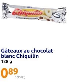 Promotions Gâteaux au chocolat blanc chiquilin - Chiquilin - Valide de 01/05/2024 à 07/05/2024 chez Action