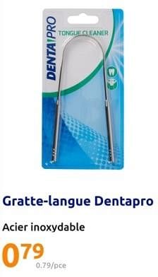 Promotions Gratte langue dentapro - Dentapro - Valide de 01/05/2024 à 07/05/2024 chez Action