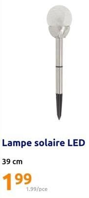 Promotions Lampe solaire led - Produit Maison - Action - Valide de 01/05/2024 à 07/05/2024 chez Action