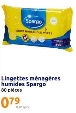 Promoties Lingettes ménagéres humides spargo - Spargo - Geldig van 01/05/2024 tot 07/05/2024 bij Action
