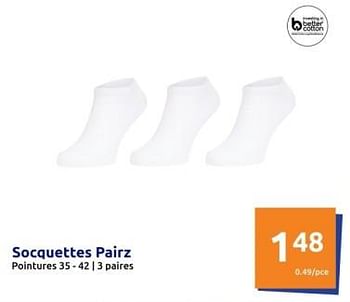 Promoties Socquettes pairz - Pairz - Geldig van 01/05/2024 tot 07/05/2024 bij Action
