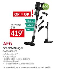 Aeg steelstofzuiger ea900402059-AEG