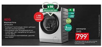 Promoties Aeg wasmachine lr73xu844 - AEG - Geldig van 26/04/2024 tot 31/05/2024 bij Selexion
