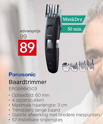 Promoties Baardtrimmer ergb96k503 - Panasonic - Geldig van 26/04/2024 tot 31/05/2024 bij Selexion