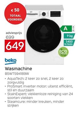Beko wasmachine b5wt594189w