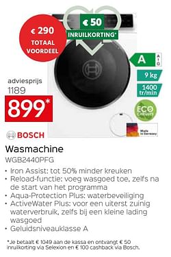 Bosch wasmachine wgb2440pfg