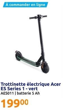 Promoties Trottinette électrique acer eries 1 vert aeso11 - Acer - Geldig van 01/05/2024 tot 07/05/2024 bij Action