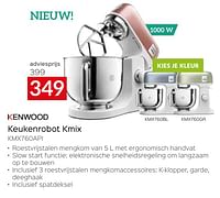 Promoties Kenwood keukenrobot kmix kmx760api - Kenwood - Geldig van 26/04/2024 tot 31/05/2024 bij Selexion