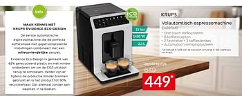 Promotions Krups volautomtisch espressomachine ea897a10 - Krups - Valide de 26/04/2024 à 31/05/2024 chez Selexion