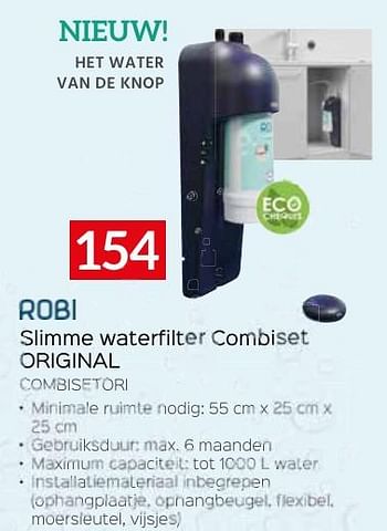 Promotions Robi slimme waterfilter combiset original combisetori - Robi - Valide de 26/04/2024 à 31/05/2024 chez Selexion