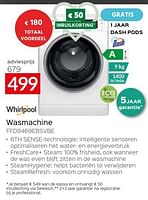 Promoties Whirlpool wasmachine ffd9469ebsvbe - Whirlpool - Geldig van 26/04/2024 tot 31/05/2024 bij Selexion
