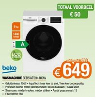 Promoties Beko wasmachine beb5wt594189w - Beko - Geldig van 26/04/2024 tot 31/05/2024 bij Expert