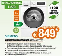 Siemens warmtepompdroogkast sswq45g2d5fg-Siemens