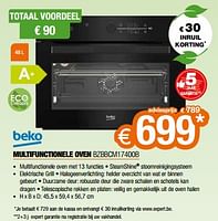 Promoties Beko multifunctionele oven bzbbcm17400b - Beko - Geldig van 26/04/2024 tot 31/05/2024 bij Expert