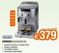 Promoties Delonghi espresso dlecam25031sb - Delonghi - Geldig van 26/04/2024 tot 31/05/2024 bij Expert