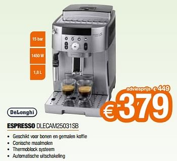 Promotions Delonghi espresso dlecam25031sb - Delonghi - Valide de 26/04/2024 à 31/05/2024 chez Expert