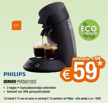 Promotions Philips senseo phcsa21022 - Philips - Valide de 26/04/2024 à 31/05/2024 chez Expert