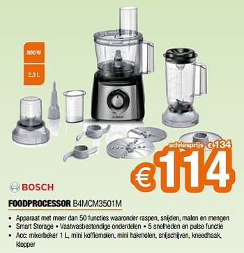 Promoties Bosch foodprocessor b4mcm3501m - Bosch - Geldig van 26/04/2024 tot 31/05/2024 bij Expert