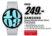 Promoties Samsung galaxy watch6 zilver smartwatch - Samsung - Geldig van 04/05/2024 tot 12/05/2024 bij Media Markt