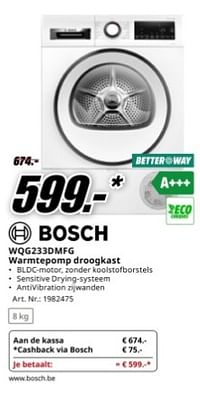 Bosch wqg233dmfg warmtepomp droogkast-Bosch