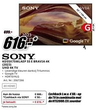 Sony kd55x75wlaep 55 e bravua 4k uhd 4k tv-Sony