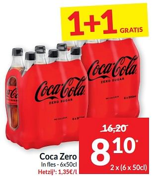 Promoties Coca zero - Coca Cola - Geldig van 07/05/2024 tot 12/05/2024 bij Intermarche