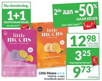 Promotions Little moons mochi ijs - Little Moons - Valide de 07/05/2024 à 12/05/2024 chez Intermarche