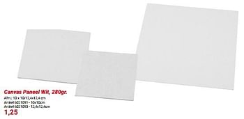Promoties Canvas paneel wit - Huismerk - Lobbes - Geldig van 01/03/2024 tot 31/05/2024 bij Lobbes