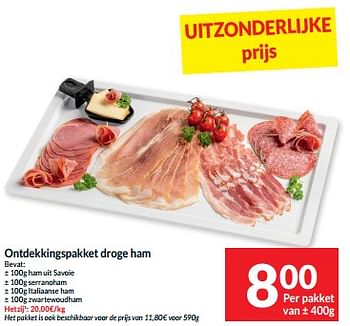 Promotions Ontdekkingspakket droge ham - Produit maison - Intermarche - Valide de 07/05/2024 à 12/05/2024 chez Intermarche