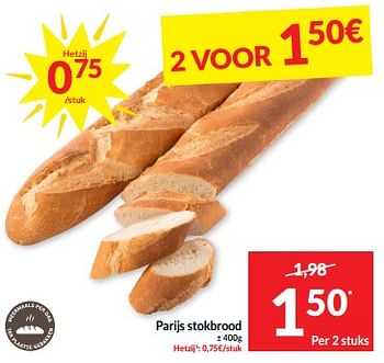 Promoties Parijs stokbrood - Huismerk - Intermarche - Geldig van 07/05/2024 tot 12/05/2024 bij Intermarche