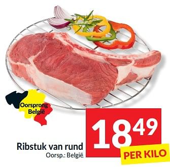 Promotions Ribstuk van rund - Produit maison - Intermarche - Valide de 07/05/2024 à 12/05/2024 chez Intermarche