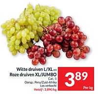 Witte druiven l xl en roze druiven xl jumbo-Huismerk - Intermarche