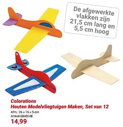 Colorations houten modelvliegtuigen maken