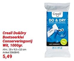 Creall do+dry boetseerklei conserveringsvrij wit