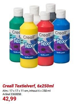 Promotions Creall textielverf - Creall - Valide de 01/03/2024 à 31/05/2024 chez Lobbes