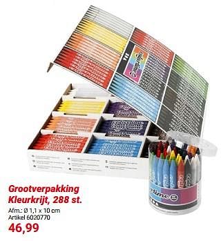 Promoties Grootverpakking kleurkrijt - Huismerk - Lobbes - Geldig van 01/03/2024 tot 31/05/2024 bij Lobbes