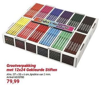 Promoties Grootverpakking met gekleurde stiften - Huismerk - Lobbes - Geldig van 01/03/2024 tot 31/05/2024 bij Lobbes