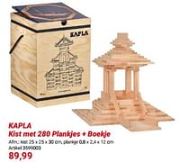 Promoties Kapla kist met 280 plankjes + boekje - Kapla - Geldig van 01/03/2024 tot 31/05/2024 bij Lobbes